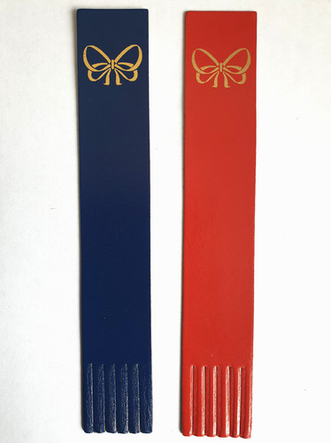 Blue red small leather - red,