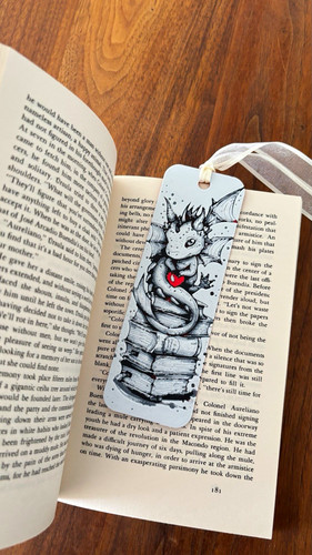 Cute dragon bookmark - dragon,