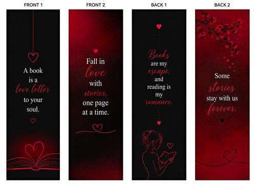 Romantic bookmarks 12x - romantic,
