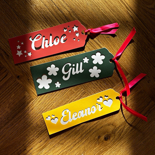 Personalised paper bookmark - personalised,