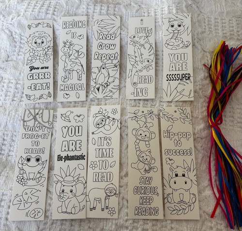 Kids bookmarks animal puns - bookmarks,