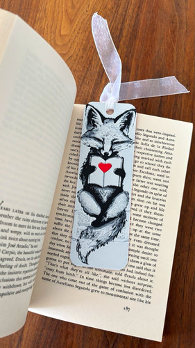 Cute fox bookmark printed - fox,