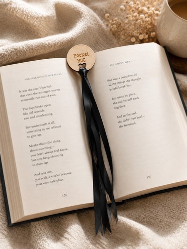 Black ribbon bookmark charity - ribbon,