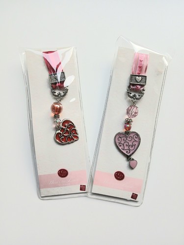 New pink red bookmark - new,