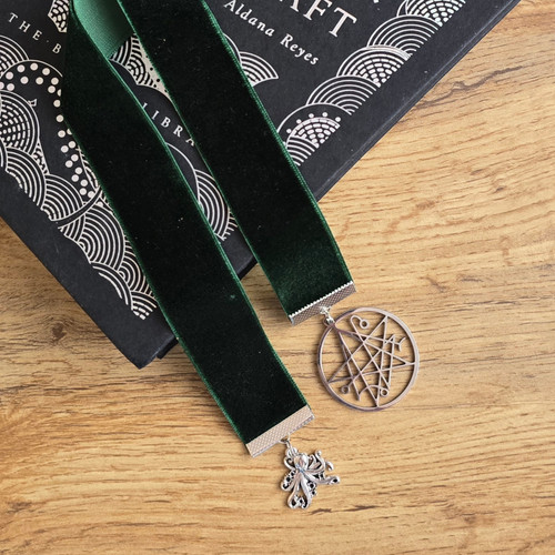 Ribbon bookmark green - ribbon,