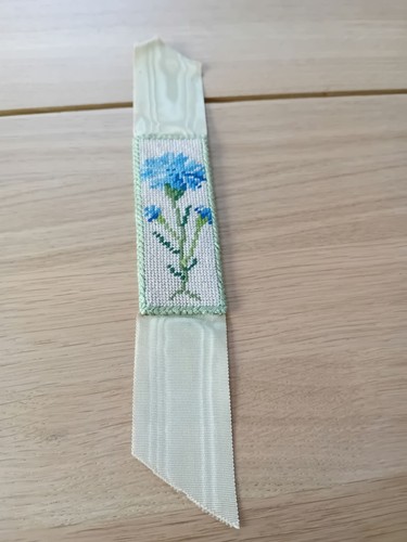 Vintage tapestry blue flower - vintage,