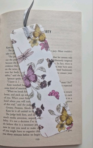 Laminated cardboard bookmark - cardboard,