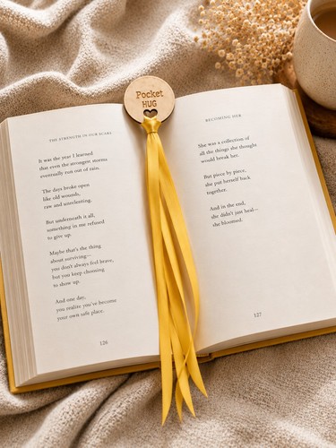 Yellow ribbon bookmark - bookmark, charity