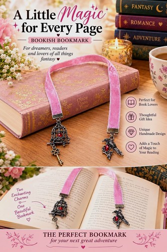 Pink ribbon bookmark - ribbon,