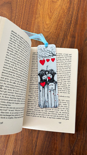 Cow couple bookmark - cow, 3d